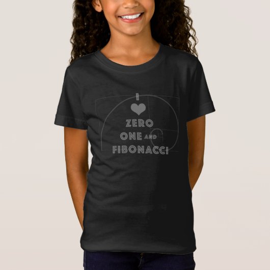 T-Shirt I Love Zero, One, et Fibonacci (Devant)