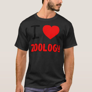 T-shirt I Love Zoologie design Pour Zoologiste cadeau