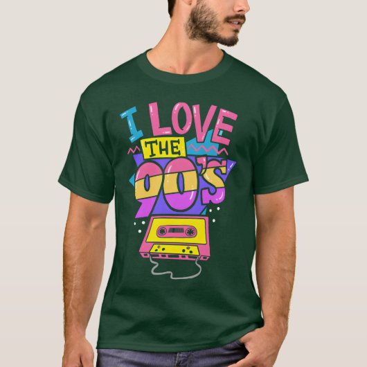 T-shirt I Lovehe 90S Nineties Cassette Disco Party amis (Devant)