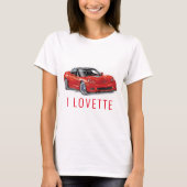 T-SHIRT I LOVETTE UNIQUE CONCEPTION DE VOITURE (Devant)
