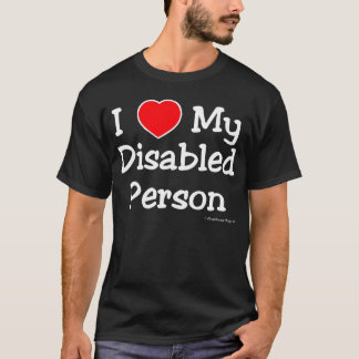 T-shirt I Luv mon handicapé (lumière)
