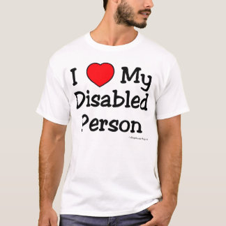 T-shirt I Luv mon handicapé (lumière)