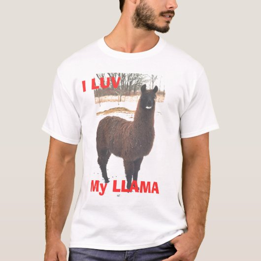 T-shirt I LUV mon LAMA (Devant)