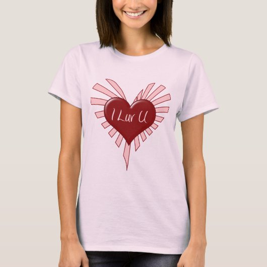 T-shirt I Luv You Valentine (Devant)