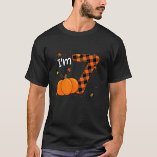 T-shirt I m 7 Citrouille 7e anniversaire Chemise garçon fi
