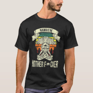 T-shirt I M Mostly Peace Love And Light Yoga Tattooed