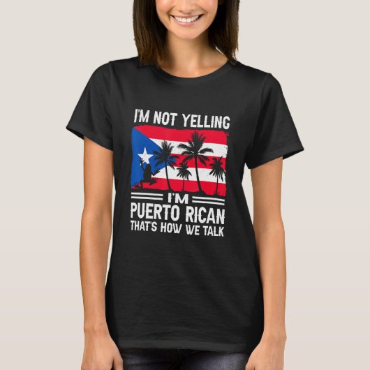 T-shirt I m Not Yelling Puerto Rican Boricua Pride Frog So (Devant)