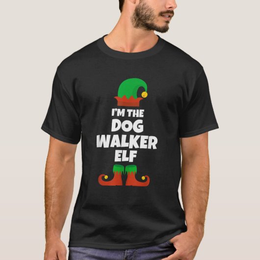 T-shirt I m The Dog Walker Elf Family Pajama Christmas Fun (Devant)