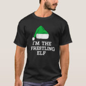T-shirt I m The Wrestling Elf Christmas Funny Pajama Wrest (Devant)