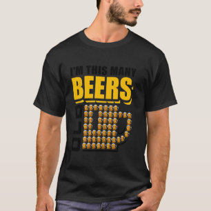 T-shirt I M This Many Beers Old 54th Birthday 54 Years Fun