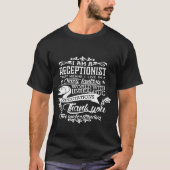 T-shirt I m un réceptionniste qui des moyens je vis dans (Devant)