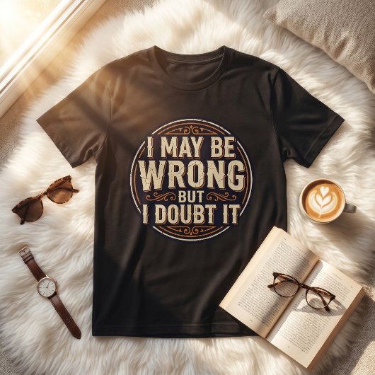 T-shirt I May Be Wrong But I Doubt It Funny Quote Design