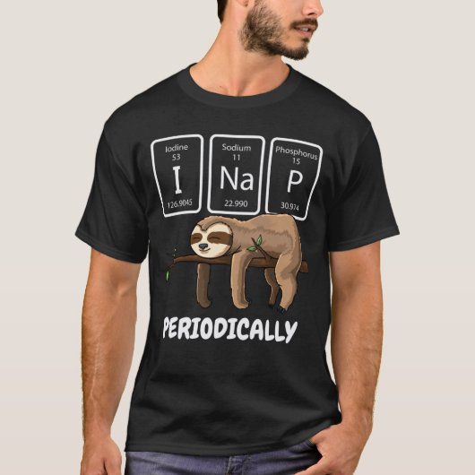 T-shirt I Nap Périodiquement Science Sloth Tableau Périodi (Devant)