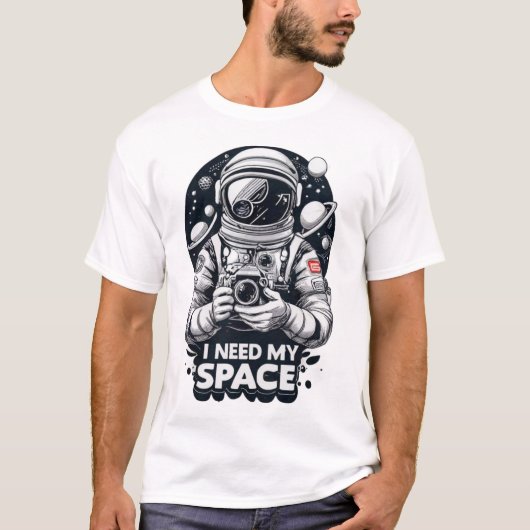 T-shirt  "I Need My Space" Graphic  (Devant)