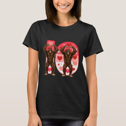 T-shirt I-o Couples Matching Funny Bigfoot In Midwestern V (Devant)