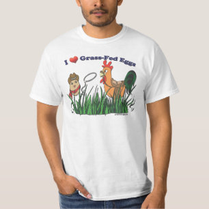 T-shirt I oeufs engraissés aux champs de coeur