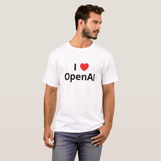 T-shirt I ❤️ OpenAI (Devant entier)