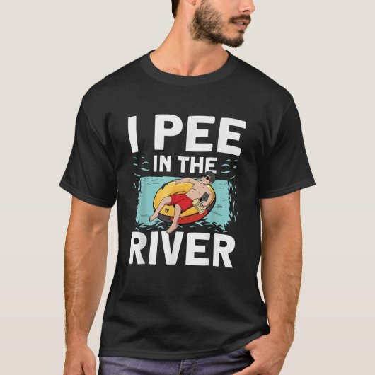 T-shirt I Pee dans la rivière Floating (Devant)
