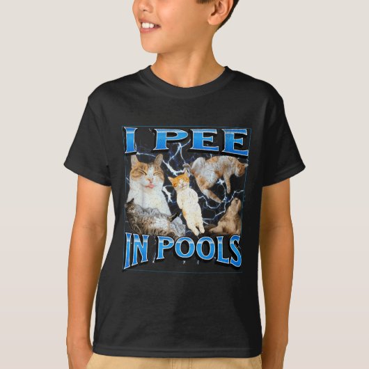 T-shirt I Pee In Ols Funny Offensive Cat Meme Bootleg Grap (Devant)
