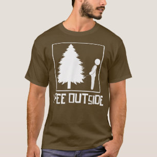 T-shirt I Pee Outside Funny Camping Hiking Outdoor Campers