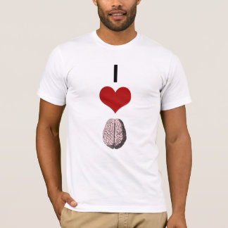T-shirt I pièce en t de zombi de cerveaux de coeur