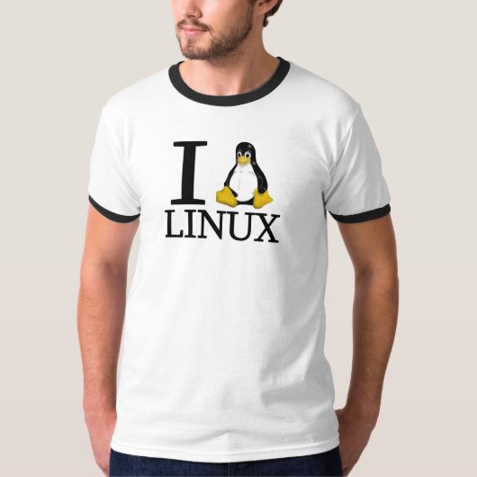 T-shirt I pingouin Linux 2 (Devant)