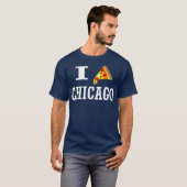 T-shirt I Pizza Chicago J'aime Chicago Pizza Funny (Devant entier)