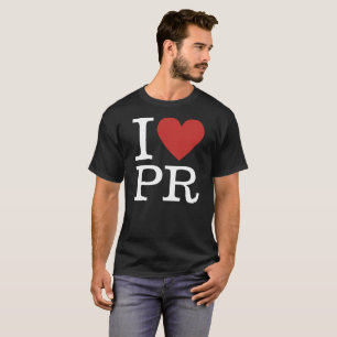 T-shirt I ❤️ PR pour les employés de PR CUSTOM Hommes