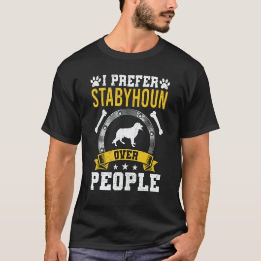 T-shirt I Prefer Stabyhoun Over People Dog (Devant)
