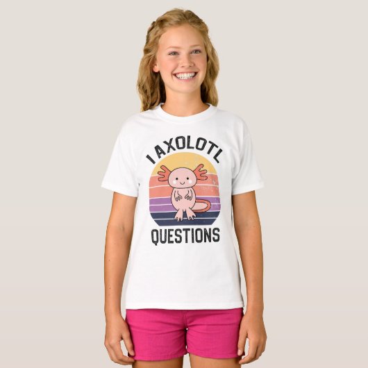 T-shirt I Questions Axolotl (Devant entier)