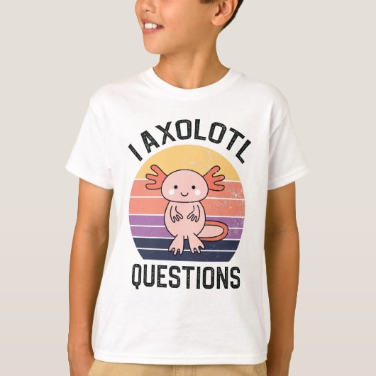 T-shirt I Questions Axolotl (Devant)