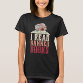T-shirt I Read Banned Books Reader Bookworm 1 (Devant)
