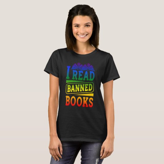 T-shirt I Read Banned Books Reading Library 1 (Devant entier)