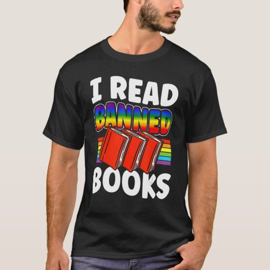 T-shirt I Read Banned Books Reading Library 4 (Devant)