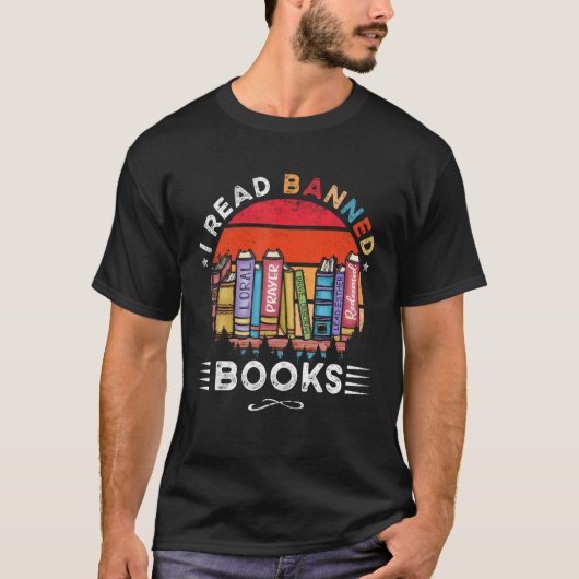 T-shirt I Read Banned Books Week Librarian Freedom Reader (Devant)