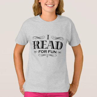 T-shirt I Read For Fun (design noir pour enfant)