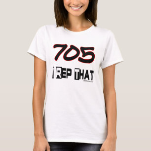 T-shirt I représentant cet indicatif régional 705