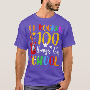 T-shirt I Rocked 100 Days Of School Guitar Music Lovers Bo