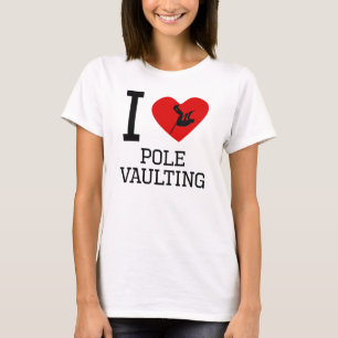 T-shirt I saut à la perche de coeur