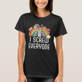 T-shirt I Screw Everyone Bisexual Rainbow Pride Bisexualit (Devant)