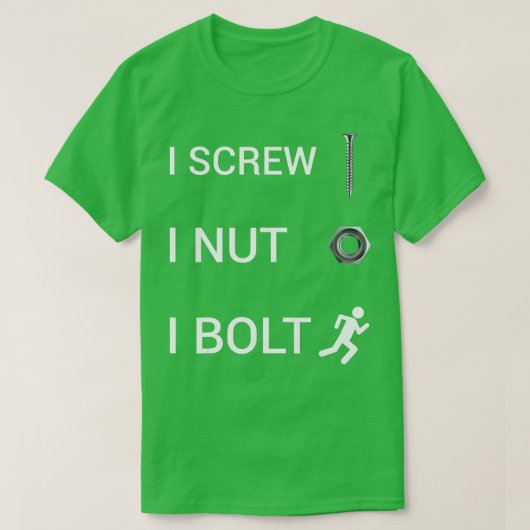 T-shirt I SCREW I NU I BOL Design (Design devant)
