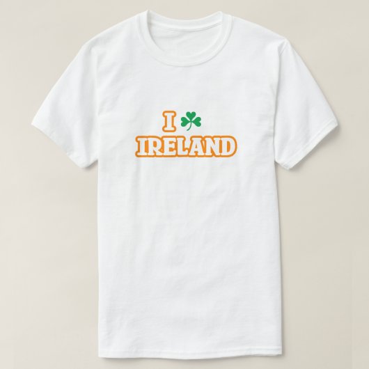 t-shirt "I [SHAMROCK] IRELAND" (Design voorkant)