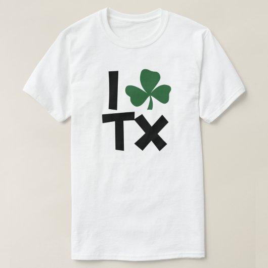 T-shirt I<Shamrock>Texas St Patrick's Day (Design devant)