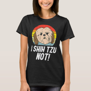 T-shirt I Shih Tzu Pas Sunset Retro Animal Animaux Chien P