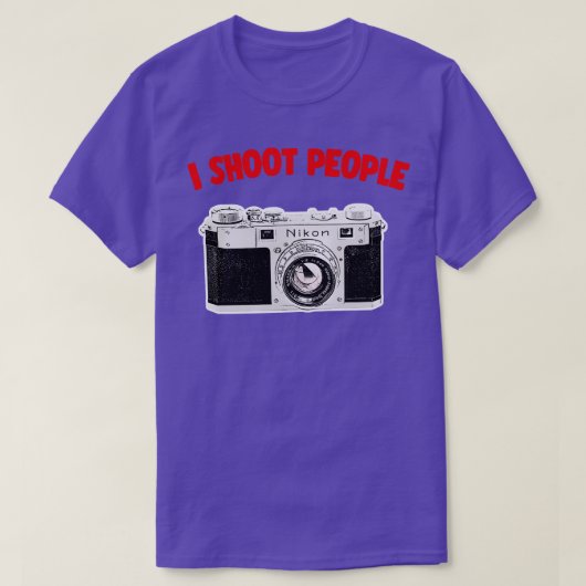 T-shirt I Shoot People Camera Geek Cadeau Conception (Design devant)