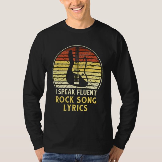 T-shirt I Speak Fluent Rock Song Lyrics Music (Devant)