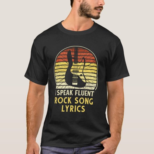 T-shirt I Speak Fluent Rock Song Lyrics Music (Devant)