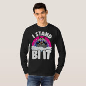 T-shirt I Stand Bi It Raccoon Bisexual Pride drapeau Arc-e (Devant entier)