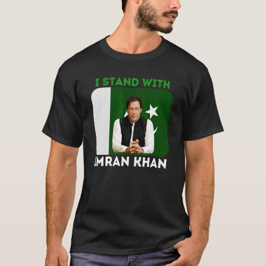 T-shirt I Stand with Imran Khan Pti Party Pakistan Support (Devant)