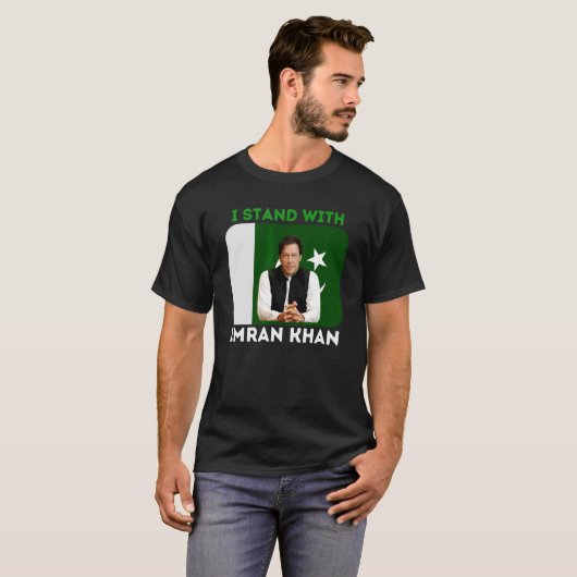 T-shirt I Stand with Imran Khan Pti Party Pakistan Support (Devant entier)